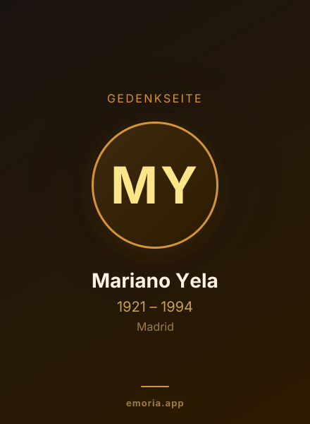 Gedenkportrait von Mariano Yela