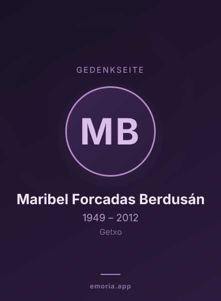 Gedenkportrait von Maribel Forcadas Berdusán