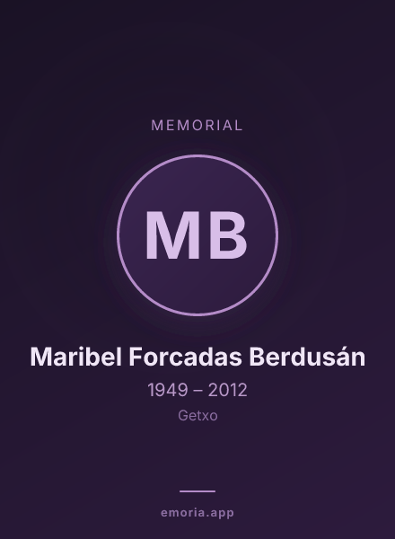 Memorial portrait of Maribel Forcadas Berdusán