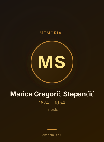 Memorial portrait of Marica Gregorič Stepančič
