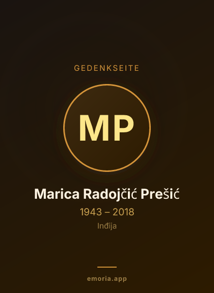 Gedenkportrait von Marica Radojčić Prešić