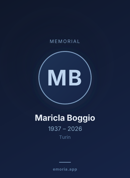Memorial portrait of Maricla Boggio