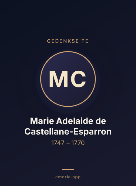 Gedenkportrait von Marie Adelaide de Castellane-Esparron