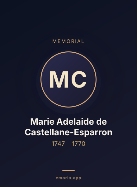 Memorial portrait of Marie Adelaide de Castellane-Esparron