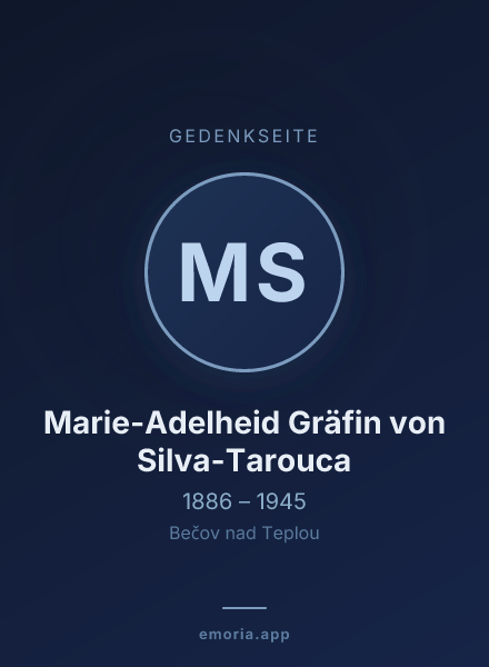 Gedenkportrait von Marie-Adelheid Gräfin von Silva-Tarouca