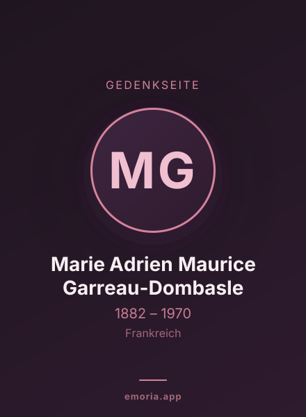 Gedenkportrait von Marie Adrien Maurice Garreau-Dombasle
