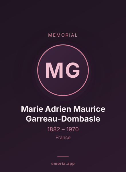 Memorial portrait of Marie Adrien Maurice Garreau-Dombasle