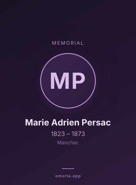 Memorial portrait of Marie Adrien Persac
