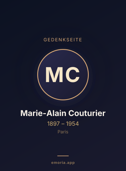 Gedenkportrait von Marie-Alain Couturier