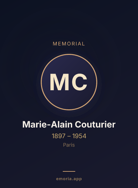 Memorial portrait of Marie-Alain Couturier