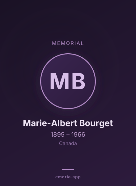 Memorial portrait of Marie-Albert Bourget