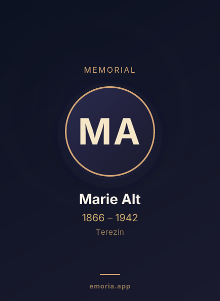 Memorial portrait of Marie Alt
