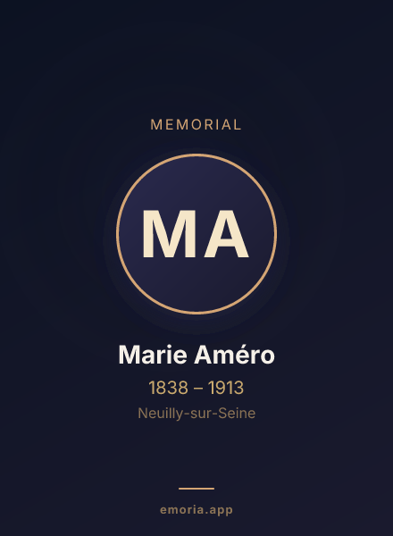 Memorial portrait of Marie Améro