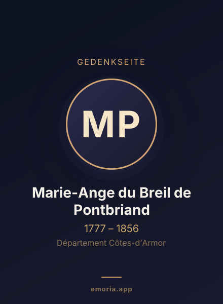 Gedenkportrait von Marie-Ange du Breil de Pontbriand