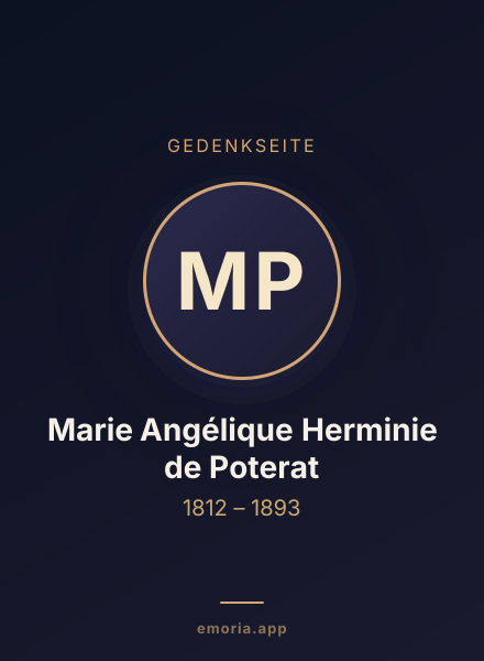 Gedenkportrait von Marie Angélique Herminie de Poterat