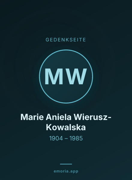 Gedenkportrait von Marie Aniela Wierusz-Kowalska