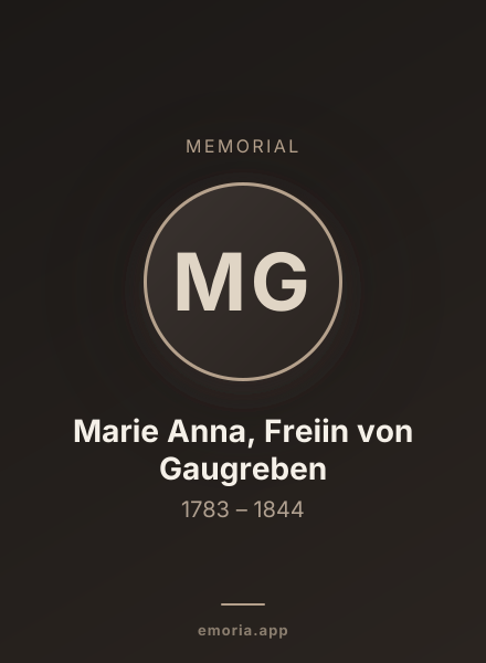 Memorial portrait of Marie Anna, Freiin von Gaugreben