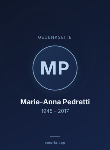 Gedenkportrait von Marie-Anna Pedretti