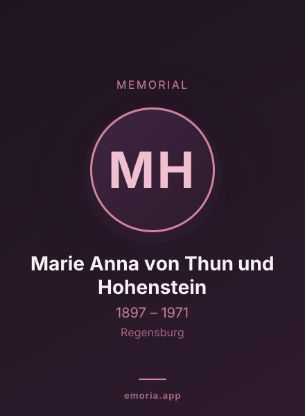 Memorial portrait of Marie Anna von Thun und Hohenstein