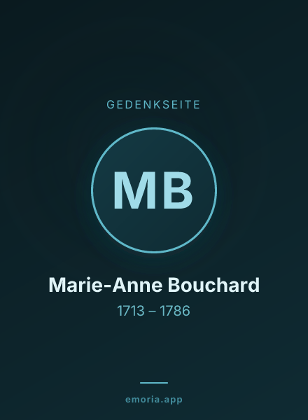 Gedenkportrait von Marie-Anne Bouchard