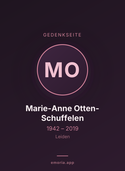 Gedenkportrait von Marie-Anne Otten-Schuffelen