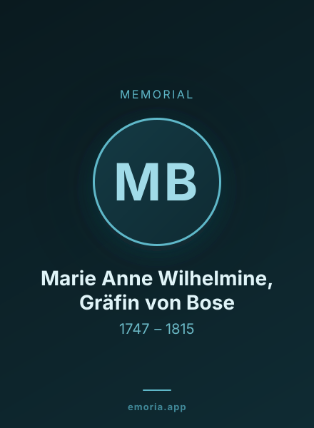 Memorial portrait of Marie Anne Wilhelmine, Gräfin von Bose