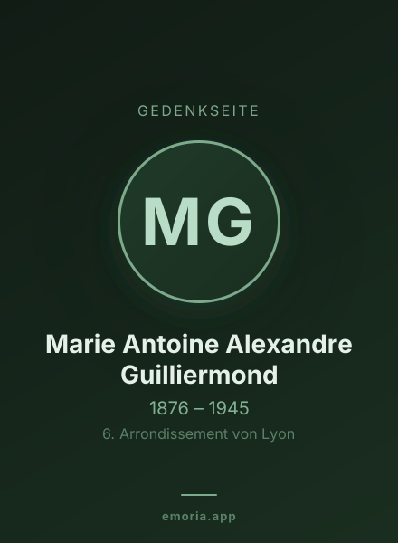 Gedenkportrait von Marie Antoine Alexandre Guilliermond