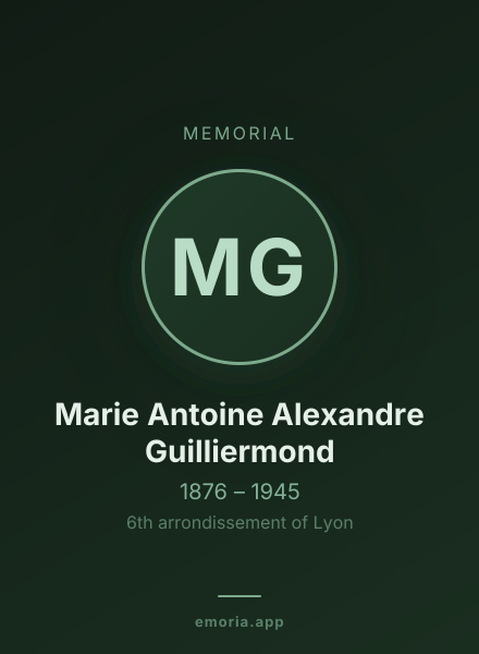 Memorial portrait of Marie Antoine Alexandre Guilliermond