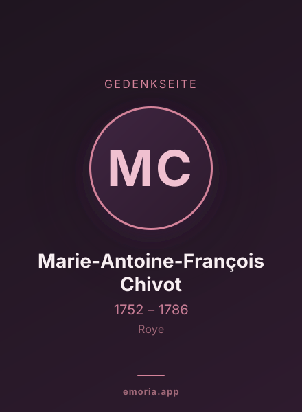 Gedenkportrait von Marie-Antoine-François Chivot