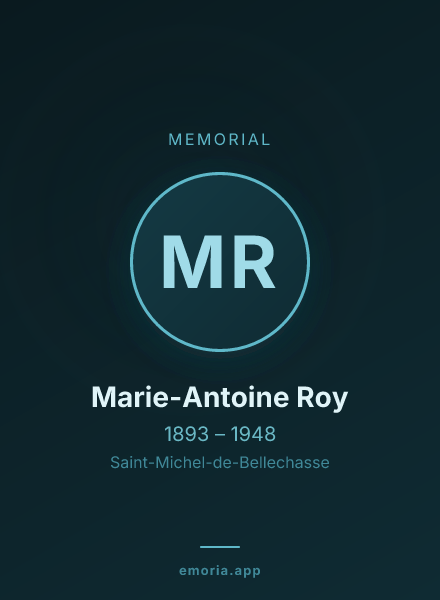 Memorial portrait of Marie-Antoine Roy