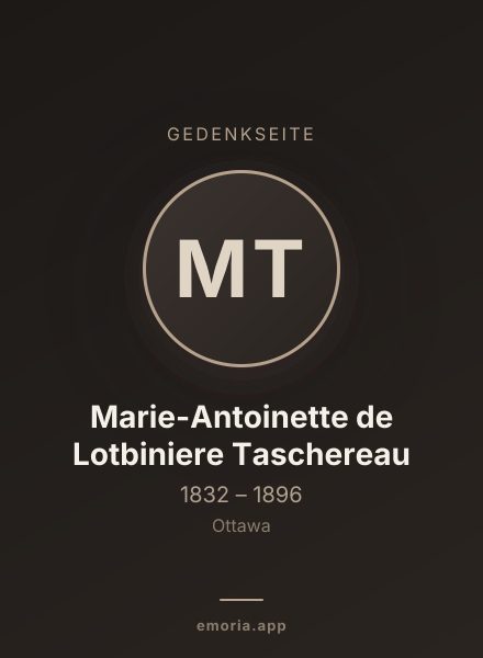 Gedenkportrait von Marie-Antoinette de Lotbiniere Taschereau