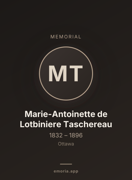 Memorial portrait of Marie-Antoinette de Lotbiniere Taschereau
