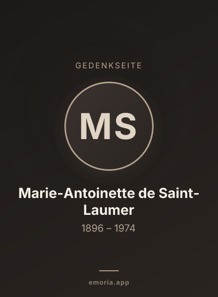 Gedenkportrait von Marie-Antoinette de Saint-Laumer