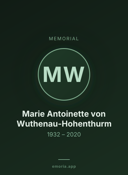 Memorial portrait of Marie Antoinette von Wuthenau-Hohenthurm