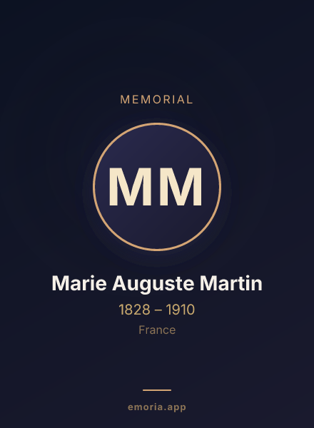 Memorial portrait of Marie Auguste Martin