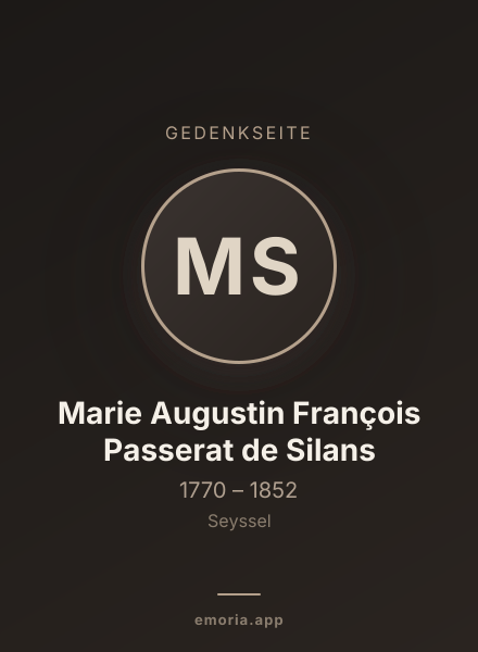 Gedenkportrait von Marie Augustin François Passerat de Silans