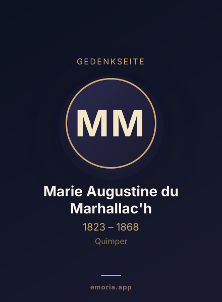 Gedenkportrait von Marie Augustine du Marhallac'h