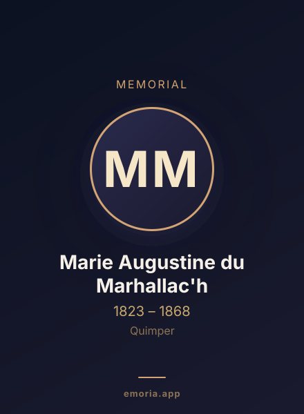 Memorial portrait of Marie Augustine du Marhallac'h