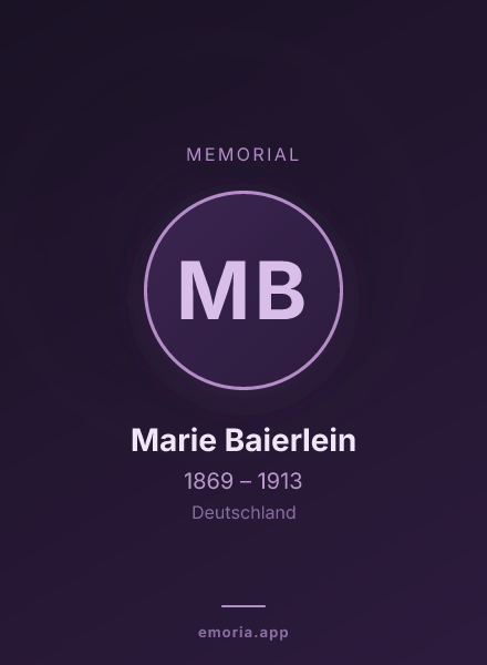 Memorial portrait of Marie Baierlein