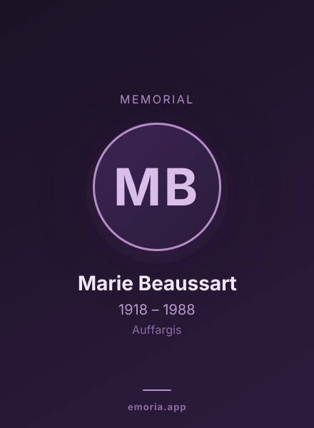 Memorial portrait of Marie Beaussart