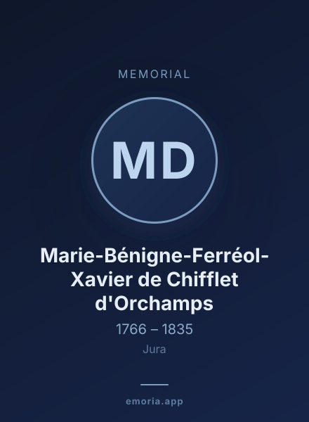 Memorial portrait of Marie-Bénigne-Ferréol-Xavier de Chifflet d'Orchamps
