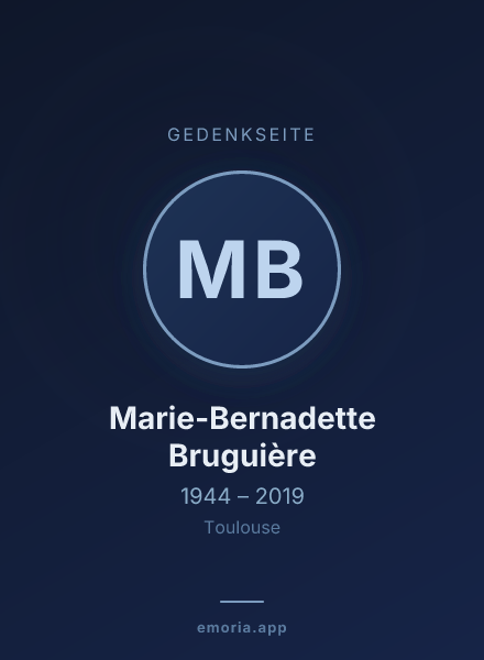 Gedenkportrait von Marie-Bernadette Bruguière