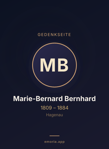 Gedenkportrait von Marie-Bernard Bernhard