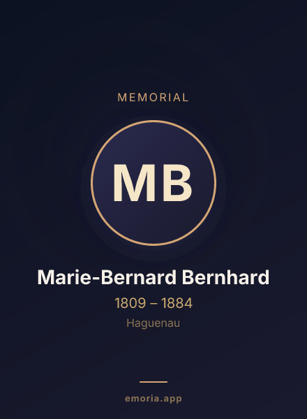 Memorial portrait of Marie-Bernard Bernhard