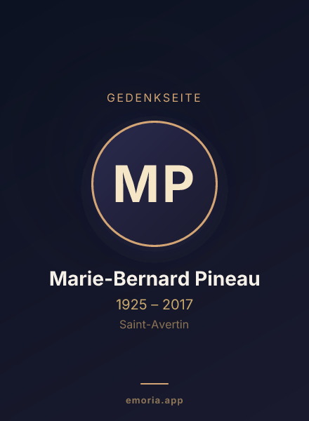 Gedenkportrait von Marie-Bernard Pineau