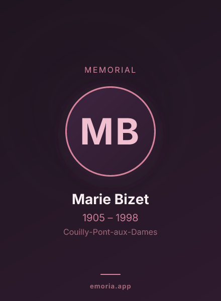 Memorial portrait of Marie Bizet