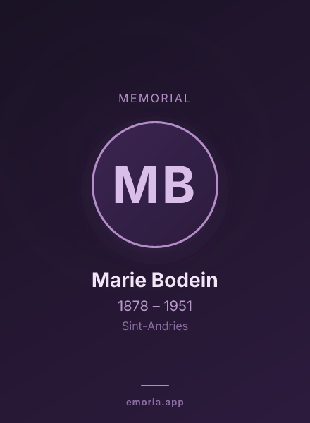 Memorial portrait of Marie Bodein