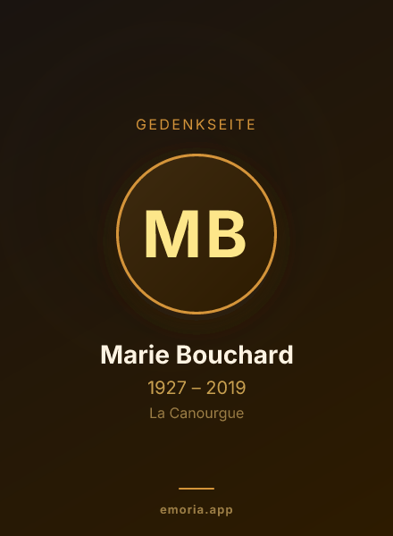 Gedenkportrait von Marie Bouchard