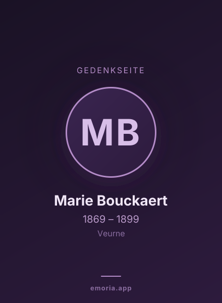 Gedenkportrait von Marie Bouckaert