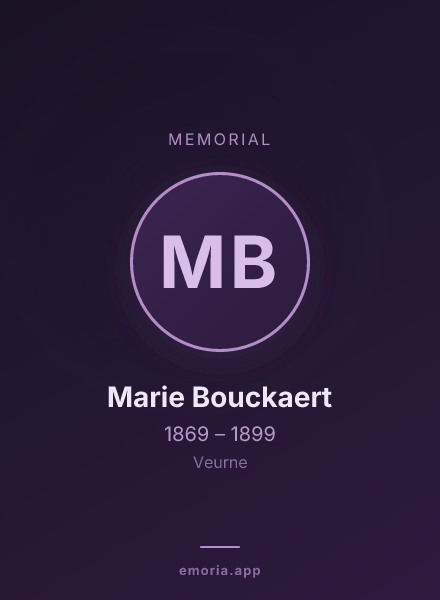 Memorial portrait of Marie Bouckaert